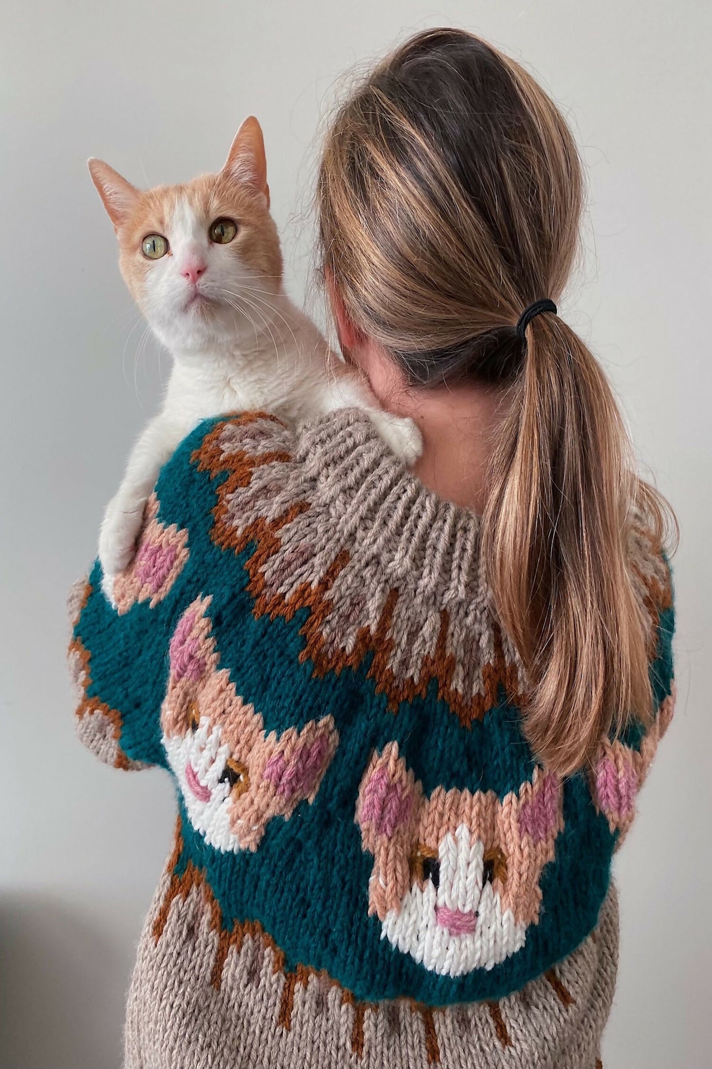 トップス NKNIT cat/dog jacquard KNIT NKNIT 】cat/dog jacquard KNIT NKNIT cat jacquard KNIT YELLOW(cat