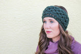 Crochet Ear Warmer Worn By A Woman thumbnail