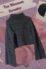 Crochet Sweater With Pink Rose Background thumbnail
