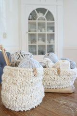 Knitted Baskets On The Table thumbnail