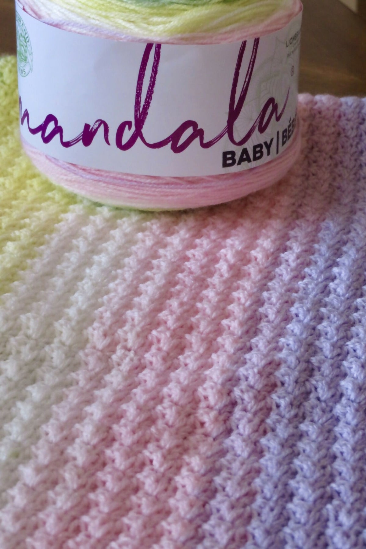 Double Rainbow Mandala Baby Blanket (Crochet) – Lion Brand Yarn