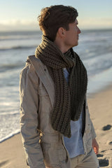 Crochet Scarf Worn By A Man thumbnail