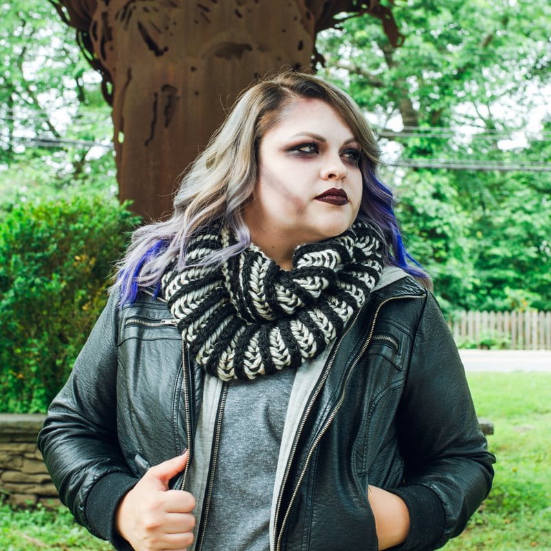 Midnight Brioche Cowl