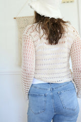Crochet Cardigan Worn By A Woman thumbnail
