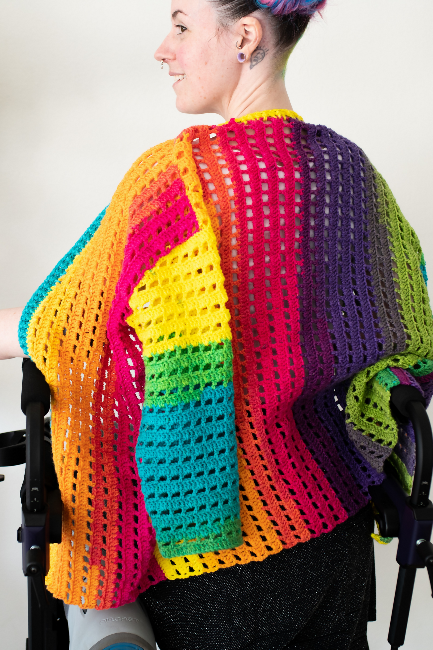Rainbow Squares Cardigan (Crochet) – Lion Brand Yarn