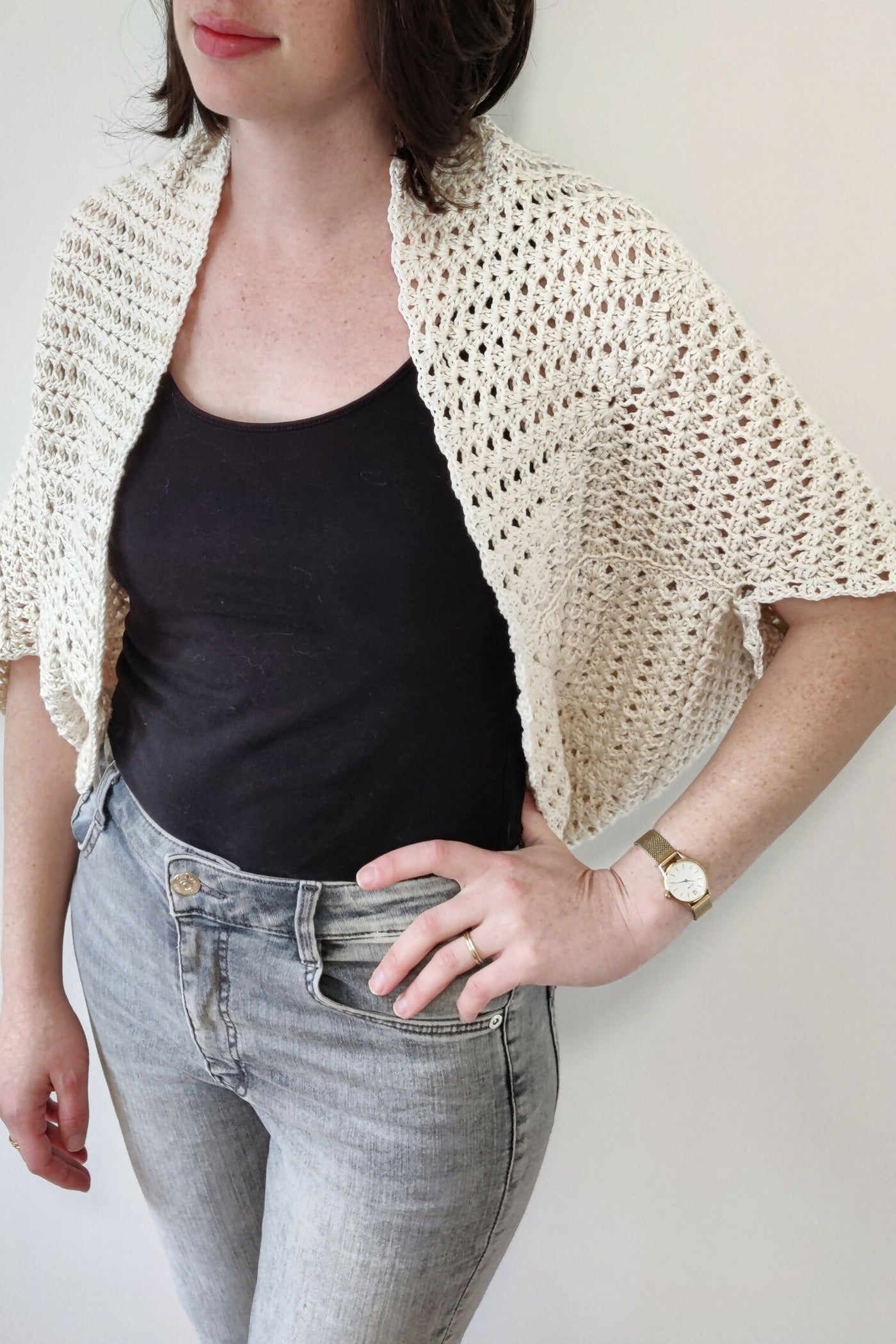 Iris Cocoon Shrug (Crochet) – Lion Brand Yarn