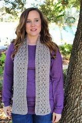 Crochet Scarf Worn By A Woman thumbnail