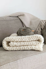 Crochet Throw Blanket On A Sofa With Kit thumbnail