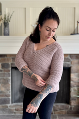 Crochet Sweater Worn By A Woman thumbnail
