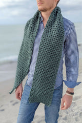 Crochet Scarf Worn By A Man thumbnail