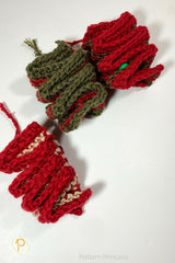 Crochet Christmas ribbon ornament thumbnail