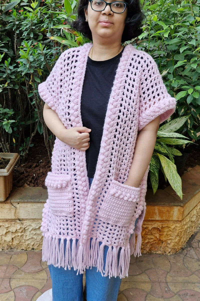 Rosebud Mist Ruana (Crochet) – Lion Brand Yarn