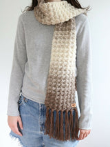 Crochet Scarf Worn By A Woman thumbnail