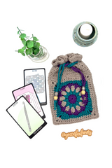 Crochet Pouch With Plant  thumbnail