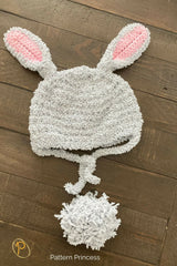 Bunny Hat with a Yarn Scrap Tail thumbnail