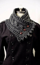 grey cowl with buttons thumbnail