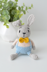 Crochet Bunny Infront Of A Plant thumbnail