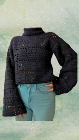 Body Wearing Crochet Sweater  thumbnail
