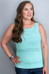 Crochet Tank Worn By A Woman thumbnail