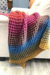 Striped Waffle Stitch Blanket thumbnail