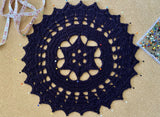 Royal Dark Star Doily (Crochet) thumbnail