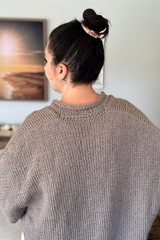 back view close up of cardigan thumbnail