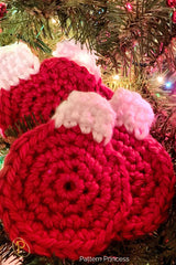 Chunky Christmas Ornament Coaster and Placemat (Crochet) thumbnail