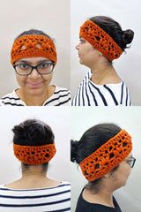 Headband Crochet Worn By A Woman  thumbnail