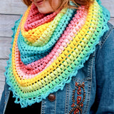 Crochet Scarf Worn By A Woman thumbnail