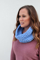 Crochet Cowl Worn By A Woman thumbnail