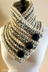 chunky cowl on a dress form thumbnail