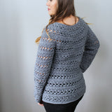 Crochet Sweater Worn By A Woman thumbnail