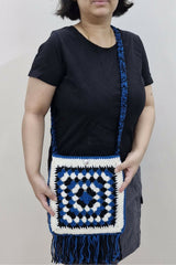 Crochet Tote Held By A Woman thumbnail