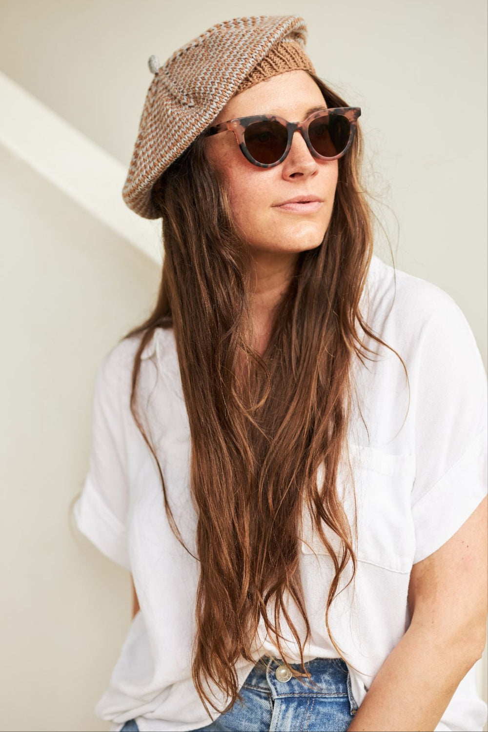 Margaux Striped Beret (Knit) – Lion Brand Yarn