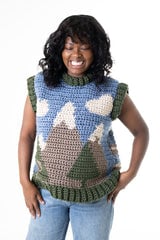 Mountain Scene Vest (Crochet) thumbnail