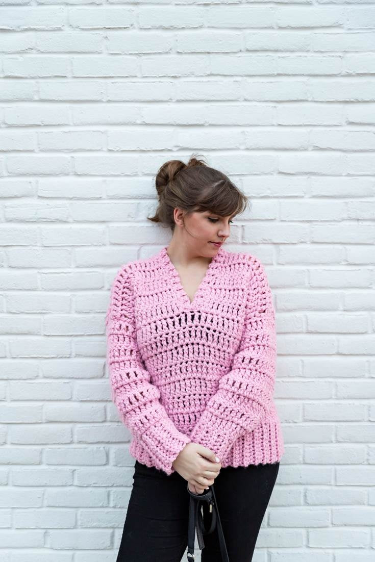Crochet Kit - Bubblegum Pullover Sweater