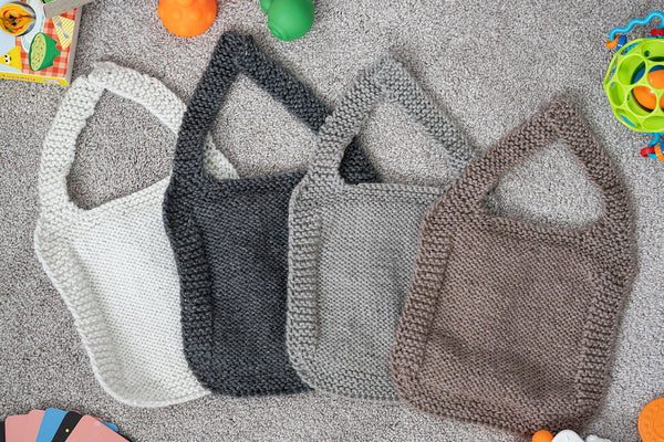 Set Of Four (Or More!) Bibs (Knit)