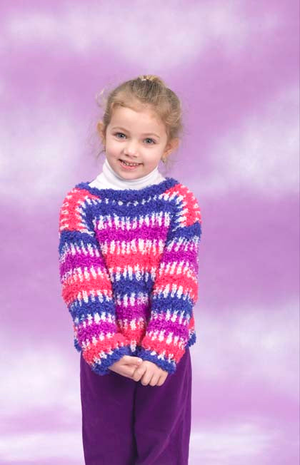 Knit Bright Stripes Pullover Pattern (Knit)