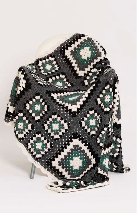 Granny Square Afghan Pattern (Crochet)