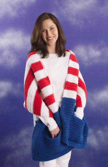 Patriotic Pocket Wrap Pattern (Crochet)