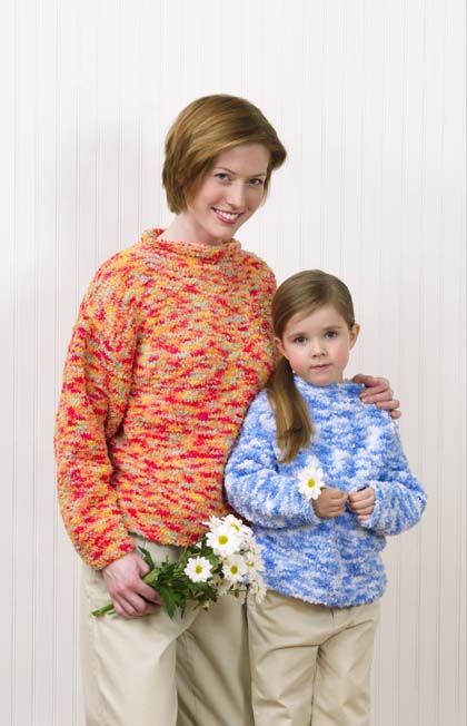 Mother/Daughter Sweaters-Knit: Beginner
