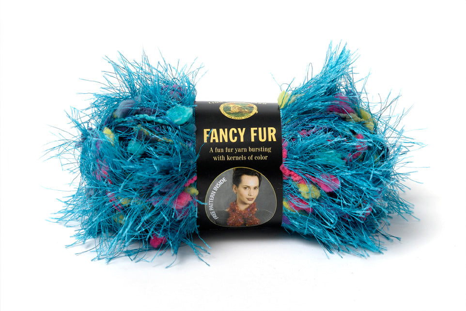 Lion Brand Yarn Fun Fur Stripes Copacabana Eyelash Yarn AT599 Lot of 4 