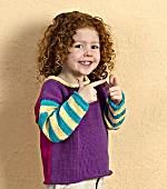 Child's Blocks and Stripes Pullover Sweater Pattern (Knit)