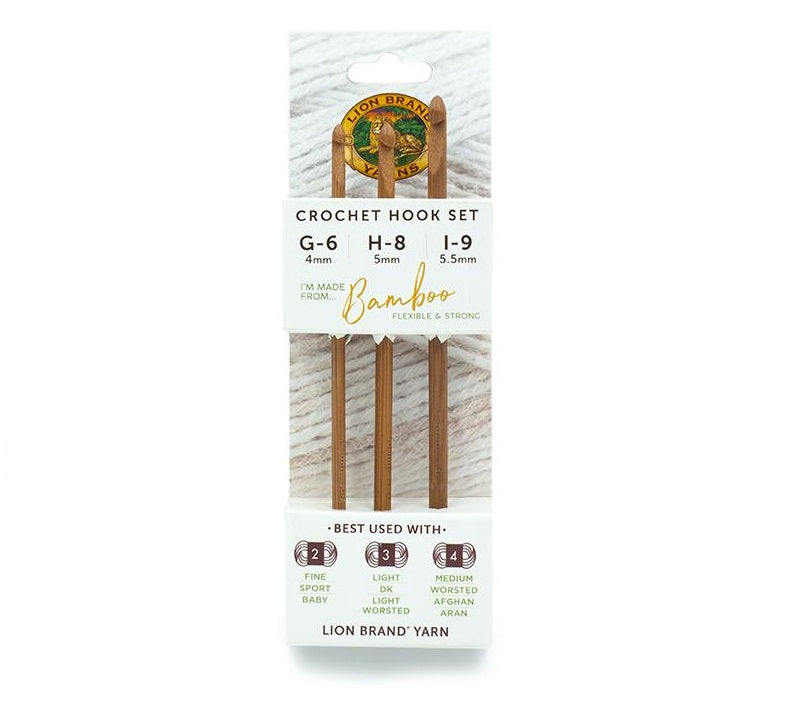 Lion Brand® Bamboo Crochet Hook Set (Sizes G-H-I)
