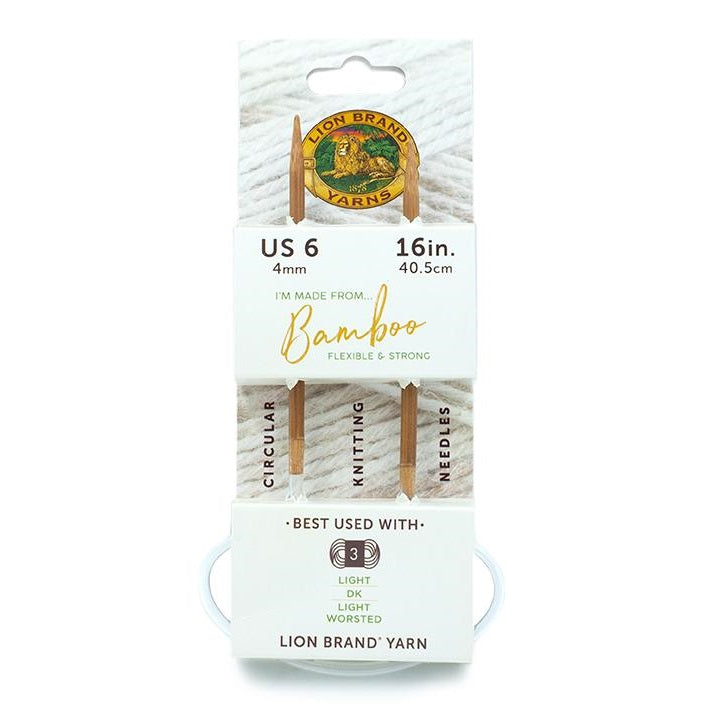 Lion Brand® Bamboo Circular Knitting Needle 16" Size 6 (4mm)