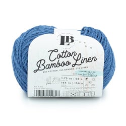 Lion Brand 24/7 Cotton Yarn Medium Weight #4 - Denim Blue Color