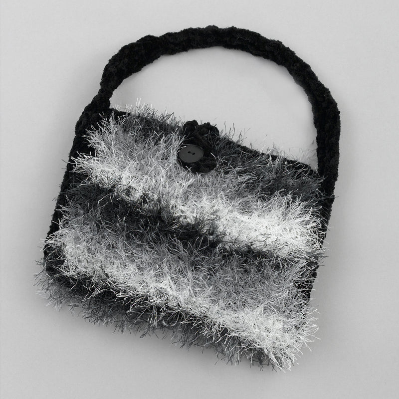 Furry Striped Bag Pattern (Crochet)