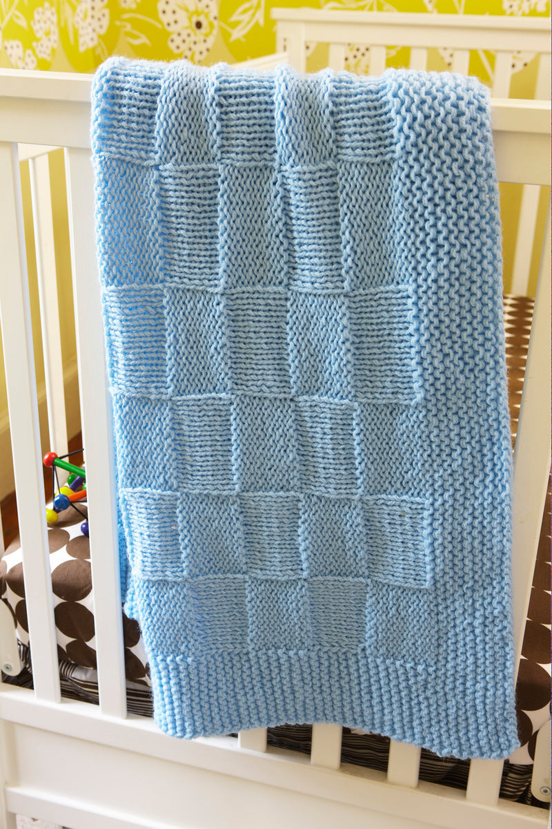 Hand Knit Blanket Pattern Thick Woven Blanket Basketweave Baby