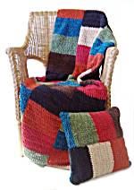 Crochet Color Block Afghan And Pillow
