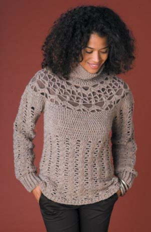 Lush Lace Pullover (Crochet)